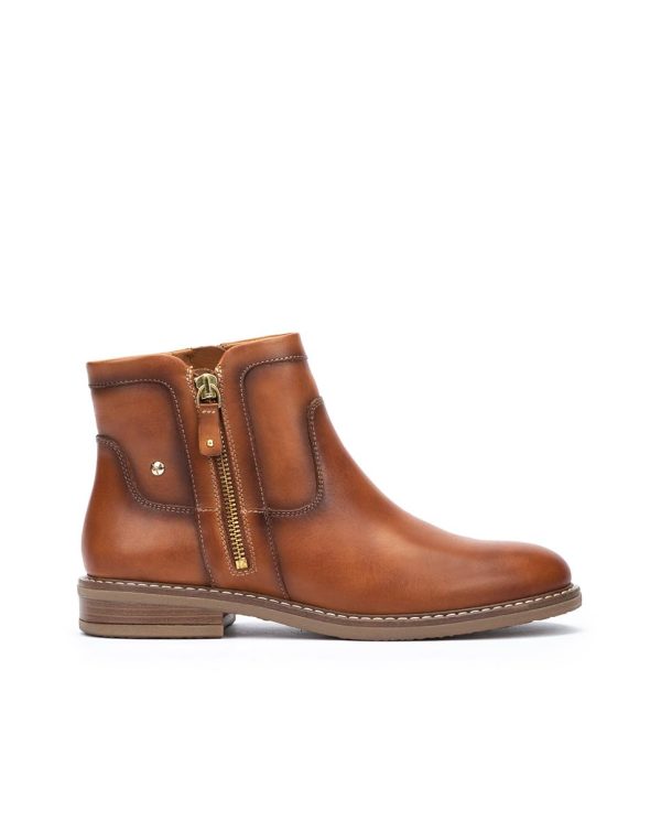 Flat Ankle Boots Leather Aldaya for Woman