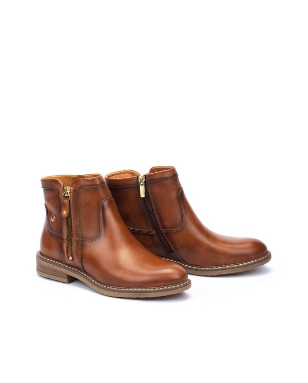 Flat Ankle Boots Leather Aldaya for Woman