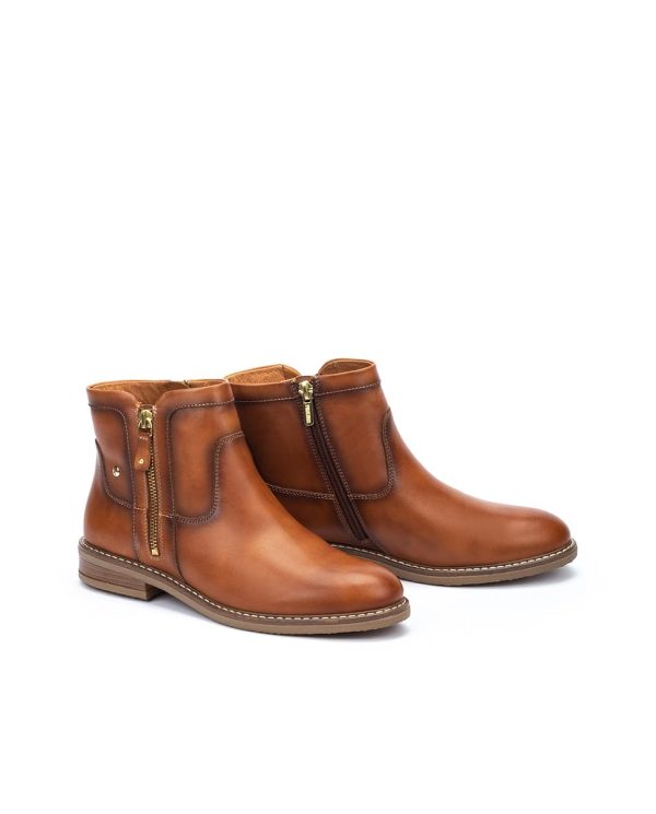 Flat Ankle Boots Leather Aldaya for Woman