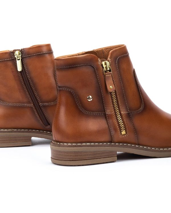Flat Ankle Boots Leather Aldaya for Woman