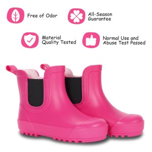 Toddler Rain Boots,Waterproof kids Chelsea Rain Boots for Boys and Girls