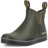 Men's Deck Boots Anti-Slip Saltwater Fishing Rain Boots with Memory Foam, Waterproof Rubber Ankle Work Boots for Sailing (Size