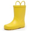 Toddler Rain Boots for Boys and Girls Waterproof Rubber Kids Rain Boots with Easy on Handles All-season
