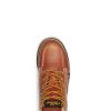 American Heritage 6” Moc Toe Work Boots for Men - Soft Toe, Premium Full-Grain Leather with Slip-Resistant Wedge Outsole and
