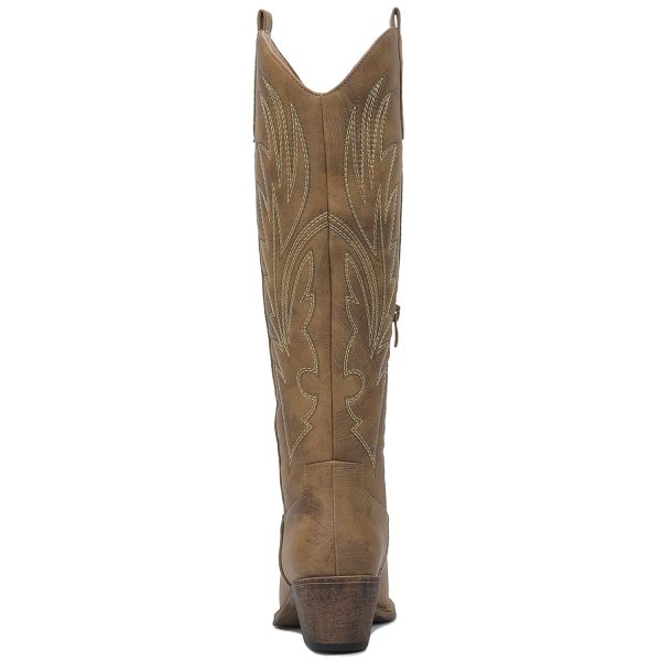 Women's The Western Cowboy Cowgirl Embroidered Knee High Boots