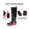 Rubber Boots for Women Multi-Season, Waterproof Rain Boots with Steel Shank, 6mm Neoprene Durable Rubber Outdoor Hunting Boots