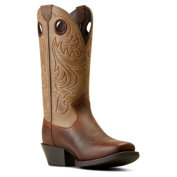 Brown Oiled Rowdy/Brown Bomber Sport Square Toe Men's Cowboy Boots 10050992