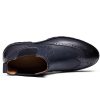 Jepsengord Men's Chelsea Boots Genuine Leather Dress Boots for Men Wingtip Brogue Formal Business Casual Ankle Boots