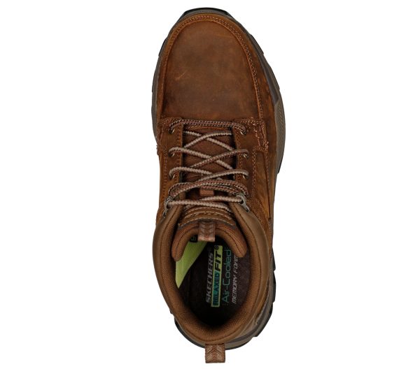 USA Men's Respected-Boswell 204454 Mid Top Leather Moc Toe Lace Up
