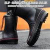 Mens Rain Boots Water boots Waterproof PVC Rubber Boots Outdoor Mud Boots,Comfort Lightweight Mid-Calf Gardening Fishing Shoes