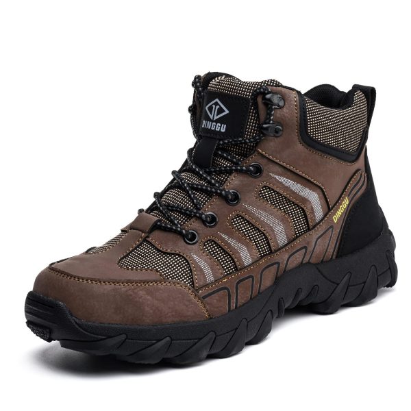 Steel Toe Work Boots for Men Safety Mens Work Boots Comfortable Slip Resistant Composite Toe Construction Shoes