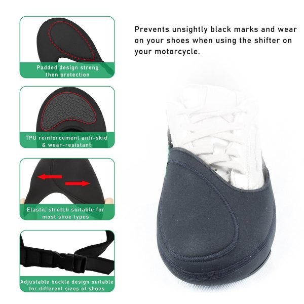 71AOTI4iG4L.jpg Motorcycle Shoe Protector, Anti-Slip Motorbike Gear Shifter Shoe Cover Pad with Buckle, Motorcycle Shifter Gear Shoe Toe