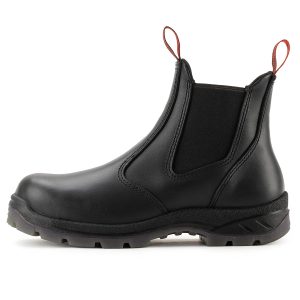 Men's Slip-On Work Boots for Men,Full Grain Leather,Anti-Static,Water/Slip Resistant,Fire Station Mechanic Industrial
