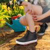 Women's 6 Inch Ankle Deck Boots Waterproof Rain Footwear Rubber Mud Boots for Fishing Gardening Farming