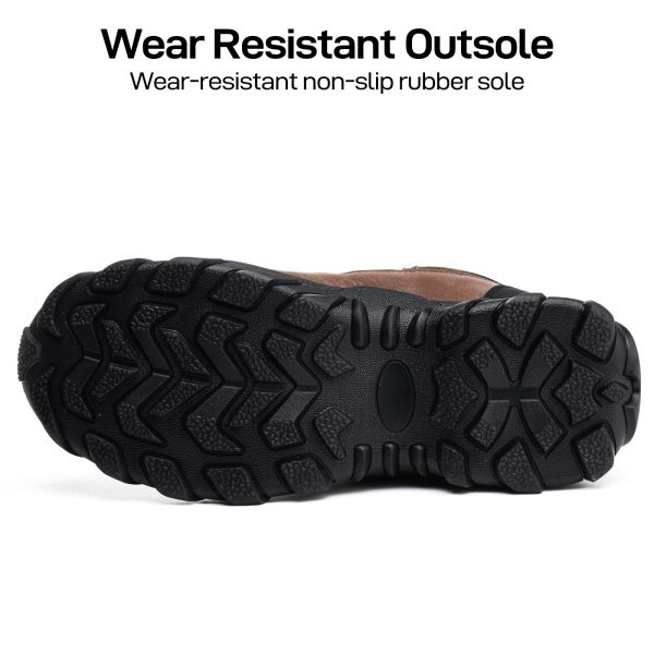 Steel Toe Work Boots for Men Safety Mens Work Boots Comfortable Slip Resistant Composite Toe Construction Shoes