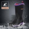 Women's Rubber Hunting Boots Mid Calf Waterproof Rain Boot Insulated Mud Boots Durable Outdoor Working Boot for Fishing Garden