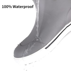 Men's Deck Boots Waterproof Ankle Rubber Rain Boots High-Performance Saltwater Fishing Booties