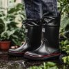 Mens Rain Boots Water boots Waterproof PVC Rubber Boots Outdoor Mud Boots,Comfort Lightweight Mid-Calf Gardening Fishing Shoes