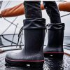 Mens Rain Boots Water boots Waterproof PVC Rubber Boots Outdoor Mud Boots,Comfort Lightweight Mid-Calf Gardening Fishing Shoes