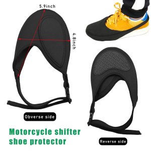Motorcycle Shoe Protector, Anti-Slip Motorbike Gear Shifter Shoe Cover Pad with Buckle, Motorcycle Shifter Gear Shoe Toe