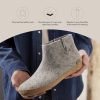 100% quality wool mix Slipper with leather sole - Unisex Slip-on