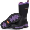 Women's Rubber Hunting Boots Mid Calf Waterproof Rain Boot Insulated Mud Boots Durable Outdoor Working Boot for Fishing Garden