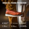 NINGO Work Boots for Men Steel/Soft Toe Boots, 6” Waterproof Slip Resistant Industrial & Construction Work Boots, Composite Toe