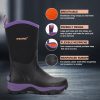 Women's Rubber Hunting Boots Mid Calf Waterproof Rain Boot Insulated Mud Boots Durable Outdoor Working Boot for Fishing Garden