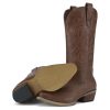 Rollda Cowboy Boots for Women Western Cowgirl Boots with Chunky Heel Ladies Snip Toe Mid-Calf Boots