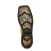 Womens Anthem Myra Graphic Square Toe Pull On Casual Boots Ankle Low Heel 1-2" - Brown