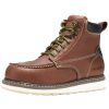 NINGO Work Boots for Men Steel/Soft Toe Boots, 6” Waterproof Slip Resistant Industrial & Construction Work Boots, Composite Toe