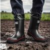 Mens Rain Boots Water boots Waterproof PVC Rubber Boots Outdoor Mud Boots,Comfort Lightweight Mid-Calf Gardening Fishing Shoes