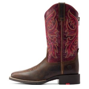 Women's Round Up Back Zip Western Boot