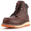 Mens Heavy Duty Soft/Composite/Steel Toe Work Boots for Men-Comfortable,GoodyearWelt,Full Grain Leather,6 in Wedge Moc Toe