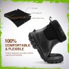 Rubber Boots for Men, 5.5mm Neoprene Insulated Rain Boots with Steel Shank, Waterproof Mid Calf Hunting Boots, Sturdy Rubber