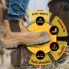 Mens Work Boots, 6 inch Steel Toe, Pull On Safety Leather Chelsea Work Shoes Static Dissipative(AK227, AK222)