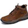 USA Men's Respected-Boswell 204454 Mid Top Leather Moc Toe Lace Up