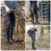 Rubber Boots for Men and Women, Waterproof Insulated Rain Boots, Neoprene Breathable Mud Boots, Outdoor Anti-slip Mens Work