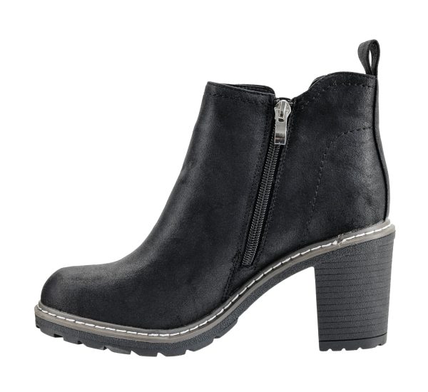 Hey Girl Womens Bite Me Bootie - Featuring a 3-Inch Heel, A Full Side Zip, Elastic Gore In The Upper From A Customizable Fit,