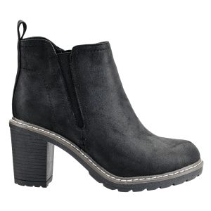 Hey Girl Womens Bite Me Bootie - Featuring a 3-Inch Heel, A Full Side Zip, Elastic Gore In The Upper From A Customizable Fit,