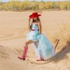 Cowboy Boots for Women Knee High Cowgirl Boots with Classic Embroidered Slip On Pointed Toe Chunky Heel Pull On Fashion Retro