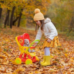 Toddler Rain Boots for Boys and Girls Waterproof Rubber Kids Rain Boots with Easy on Handles All-season