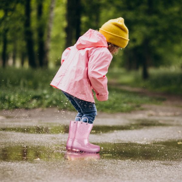 Toddler Rain Boots Kids With Glitter Light up Rain Boots With Easy-on Handles Waterproof For Boys and Girls