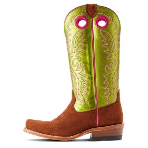 Womens Futurity Boon Croc Snip Toe Pull On Dress Boots Knee High Low Heel 1-2" - Blue, Brown