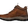 USA Men's Respected-Boswell 204454 Mid Top Leather Moc Toe Lace Up