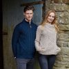 Women's Irish Cable Knitted Wool Side Zip Cardigan (100% Merino Wool)