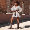9808 Cowboy Boots for Women Wide Calf, Mid Calf Cowgirl Boots with Low Heel, Western Shoes with Side Zipper